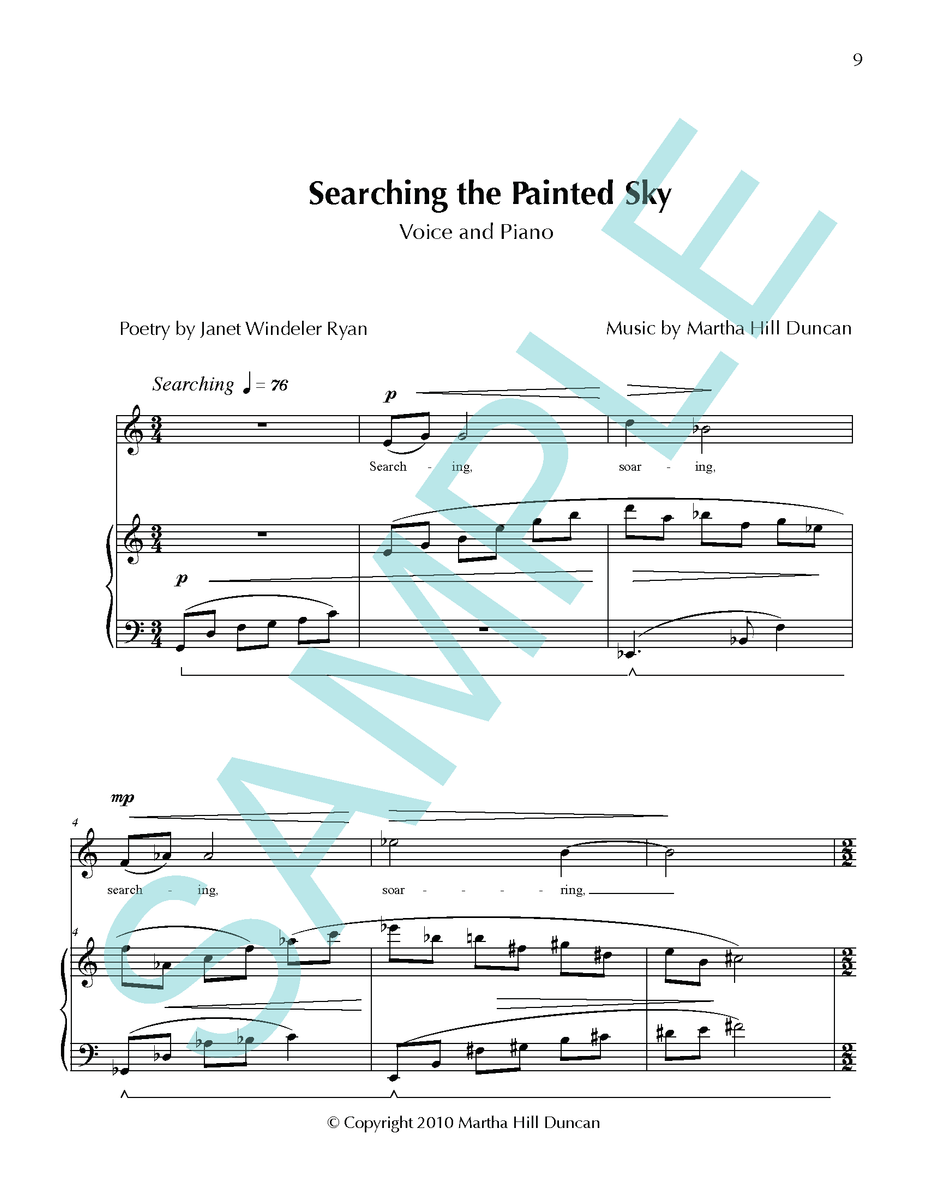 SEARCHING THE PAINTED SKY - Vocal Music - Martha Hill Duncan