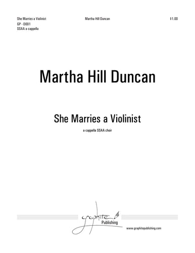 SHE MARRIES A VIOLINIST FOR SSAA