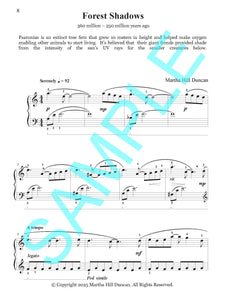 FOREST SHADOWS – Piano Solo from Prehistoric Piano Bk 3 by Martha Hill Duncan