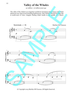 VALLEY OF THE WHALES - Piano Solo from Prehistoric Piano Bk 1 by Martha Hill Duncan