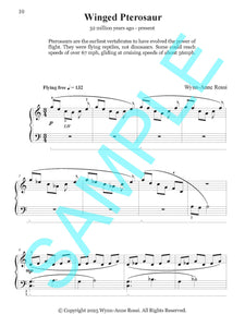 WINGED PTEROSAUR – Piano Solo from Prehistoric Piano Bk 2 by Wynn-Anne Rossi