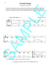 CICADA SONGS – Piano Solo from Prehistoric Piano Bk 1 by Wynn-Anne Rossi