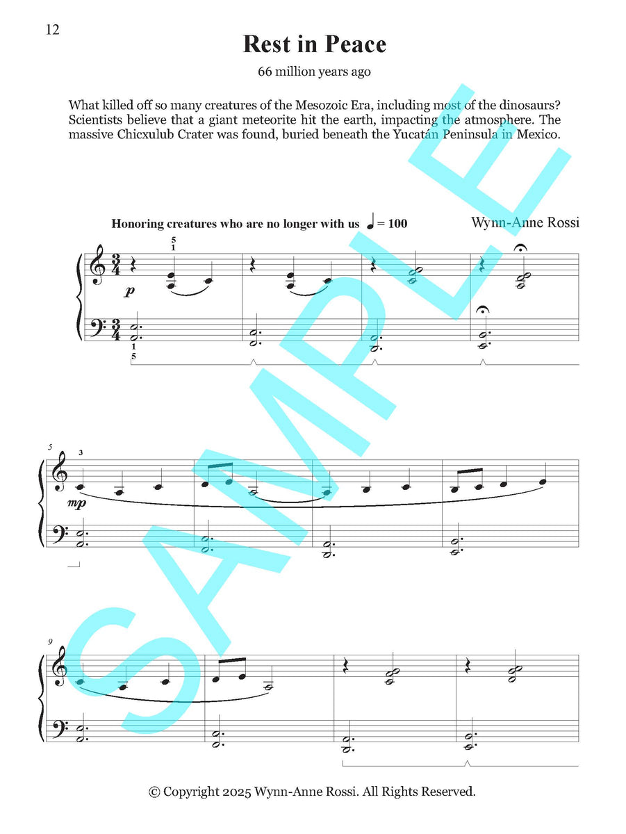 REST IN PEACE – Piano Solo from Prehistoric Piano Bk 2 by Wynn-Anne Ro ...