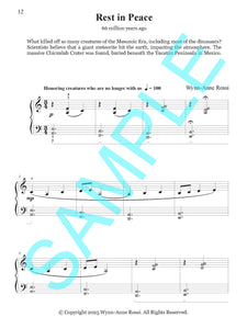 REST IN PEACE – Piano Solo from Prehistoric Piano Bk 2 by Wynn-Anne Rossi