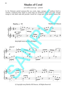 SHADES OF CORAL – Piano Solo from Prehistoric Piano Bk 3 by Martha Hill Duncan