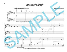 One page score sample for Echoes at Sunset