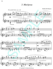 One page score sample for Mariposa