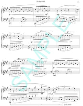 One page score sample for On the Pond