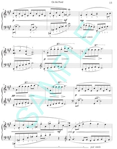 One page score sample for On the Pond