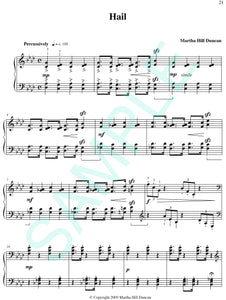 One page score sample for Hail
