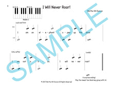 One page sample for I Will Never Roar