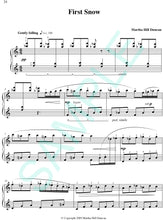 One page score sample for First Snow