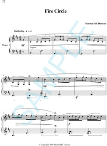 One page score sample for Fire Circle