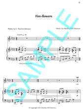 One page score sample for Fire-flowers