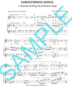 OUTSIDE TO PLAY ON A WINTER'S DAY - High Voice & Piano from SASKATCHEWAN SONGS