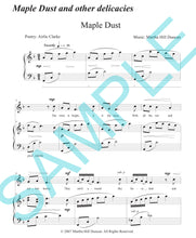 MAPLE DUST - Medium Voice and Piano from MAPLE DUST AND OTHER DELICACIES