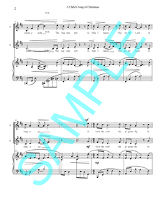 A CHILD'S SONG OF CHRISTMAS FOR SA AND PIANO