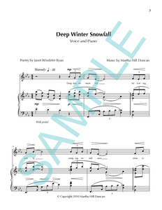 DEEP WINTER SNOWFALL - Medium/High Voice & Piano for SEARCHING THE PAINTED SKY