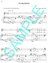 One page score sample for For My Mother