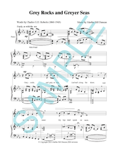 GREY ROCKS AND GREYER SEAS - Medium/High Voice & Piano from SINGING IN THE NORTHLAND, VOL. 2
