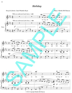 One page score sample for Holiday