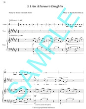 One page score sample for I am a Farmer's Daughter