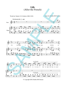 LIFE - Medium/High Voice & Piano from SINGING IN THE NORTHLAND, VOL. 1