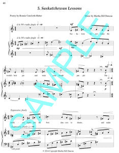 SASKATCHEWAN LESSONS - Low/Medium Voice & Piano from SASKATCHEWAN SONGS