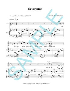 SEVERANCE - Medium/High Voice & Piano from SINGING IN THE NORTHLAND, VOL. 2