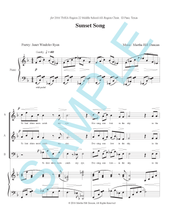 SUNSET SONG FOR SAB AND PIANO