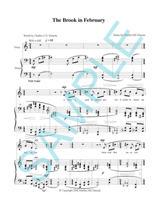 THE BROOK IN FEBRUARY - Medium/High Voice & Piano from SINGING IN THE NORTHLAND, VOL. 1