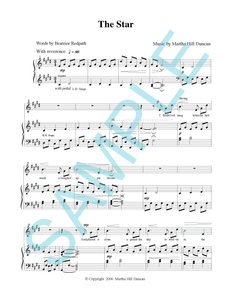 THE STAR - Medium/High Voice & Piano from SINGING IN THE NORTHLAND, VOL. 1