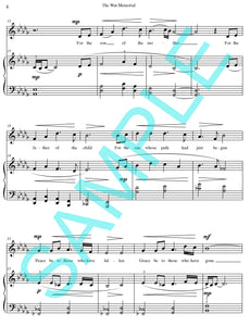 THE WAR MEMORIAL -  Medium/High Voice & Piano from HOW WILL THE RAIN FALL?