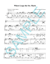 WHERE LEAPS THE STE. MARIE - Medium/High Voice & Piano from SINGING IN THE NORTHLAND, VOL. 2