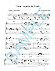 WHERE LEAPS THE STE. MARIE - Medium/High Voice & Piano from SINGING IN THE NORTHLAND, VOL. 2